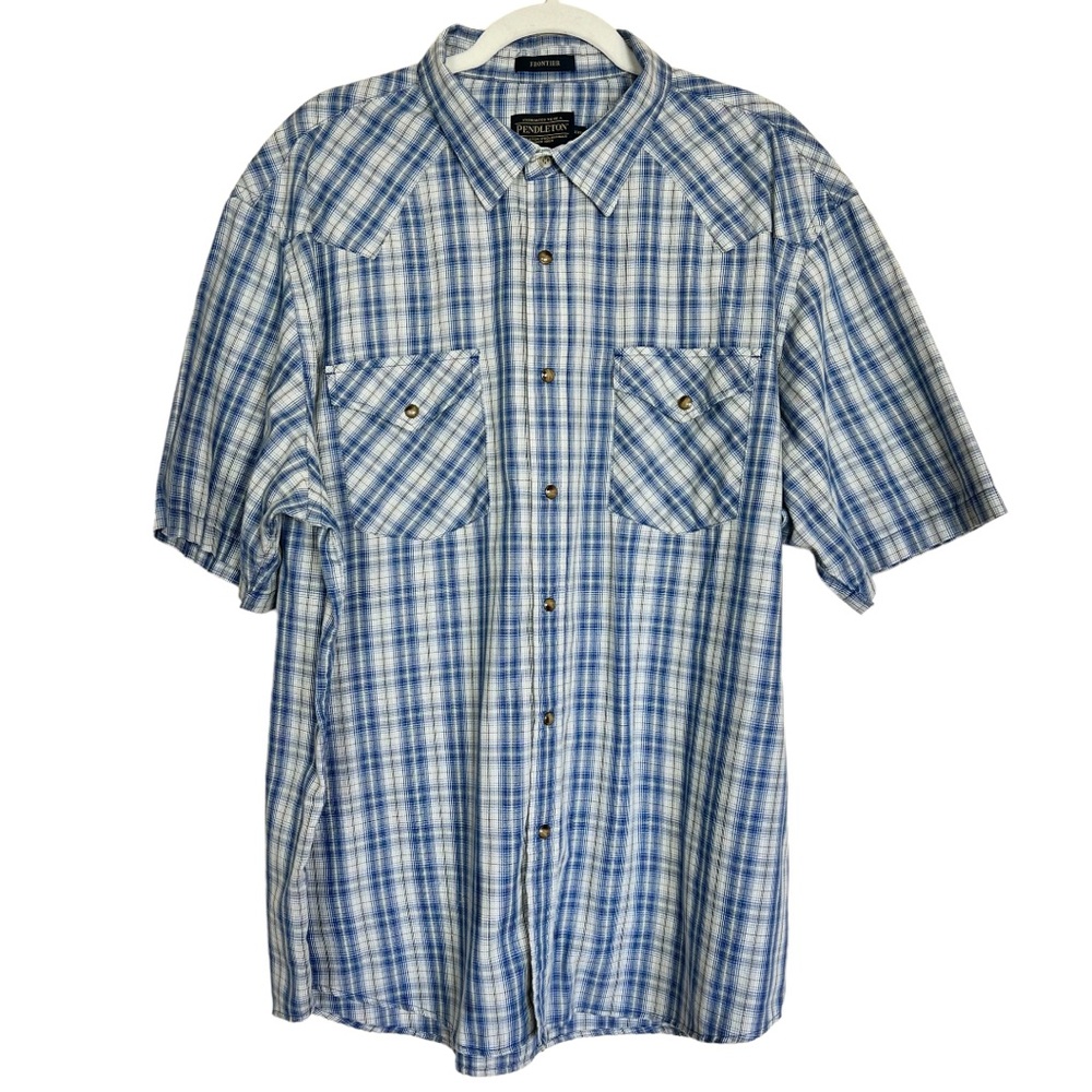 Pendleton Mens Frontier Snap Button Up Plaid Shir… - image 1